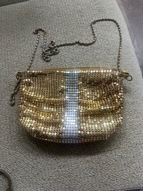 Y2K Gold Disco Bag Metallic Mesh Party Purse Club Glam Shoulder Bag